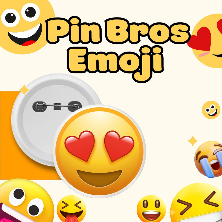 Jual Pin Gantungan Kunci Emoji Smile Love Pin Button Emoticon Pin Bros ...
