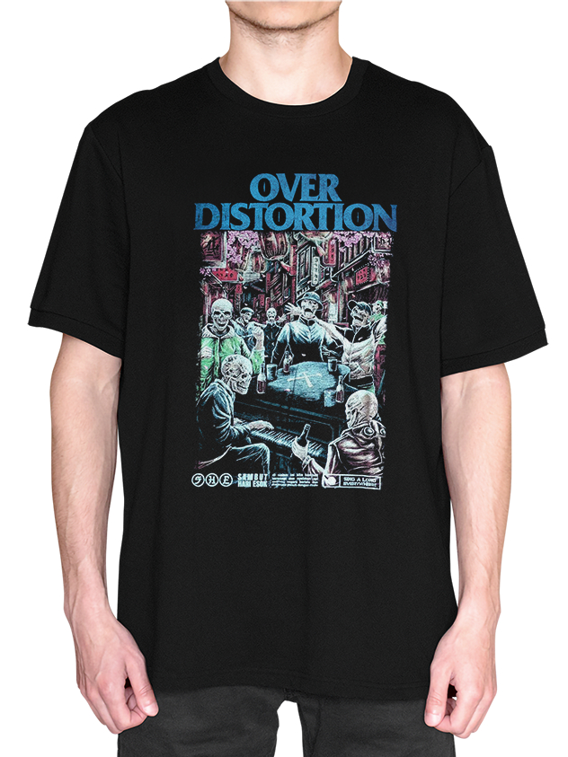 Jual Rockermusic T-Shirt Band Over Distortion Sambut Hari Esok | Shopee ...