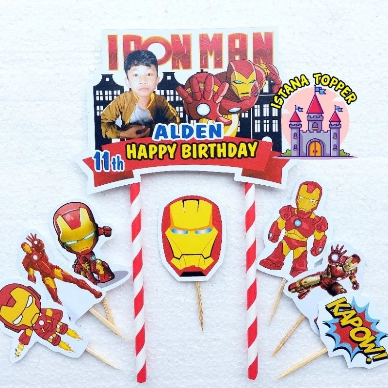 Jual Topper Cake CUSTOM Tema Tema Hulk, Superman, IronMan, dan Wonder ...