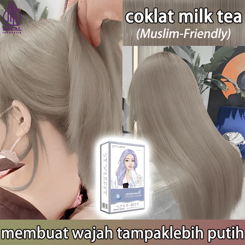 Jual Pewarna Rambut Alami Warna Coklat Susu - Tahan lama 4 bulan, Aman ...