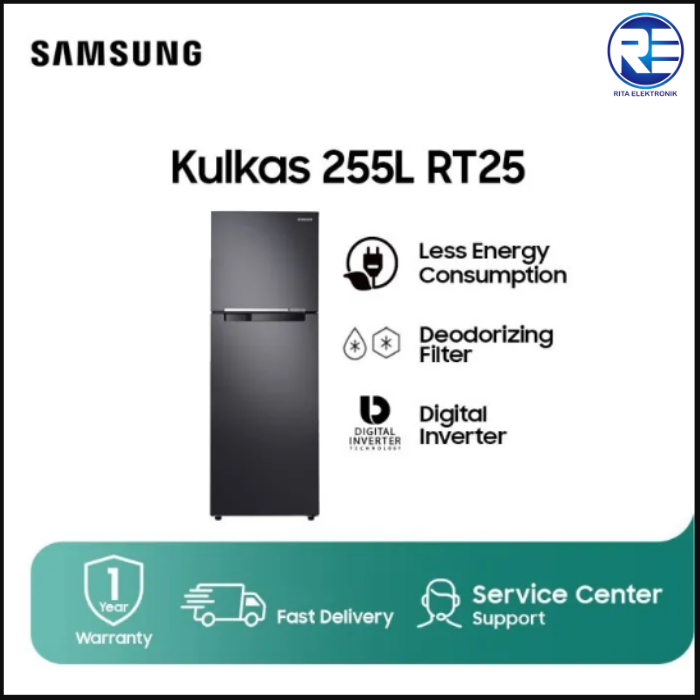 Jual Kulkas dua pintu inventer 255L Samsung RT25FARBDB1 | Shopee Indonesia