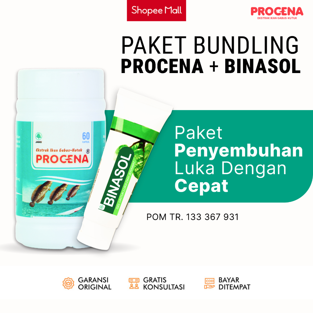 Jual Paket Procena + Gel Binasol Menyembuhkan Luka Pasca Operasi Luka ...