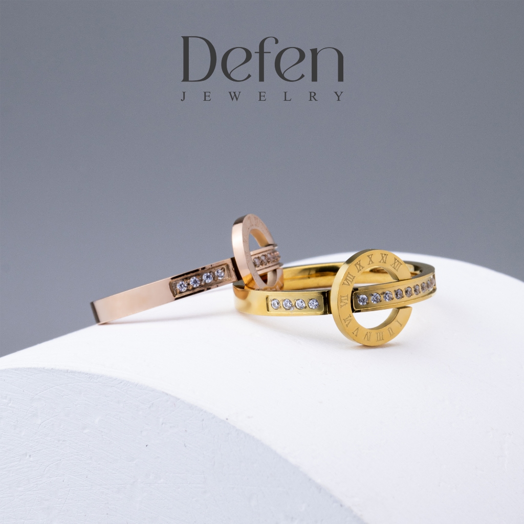 Jual Defen Jewelry - Cincin Titanium Wanita Anti Karat Anti Luntur ...