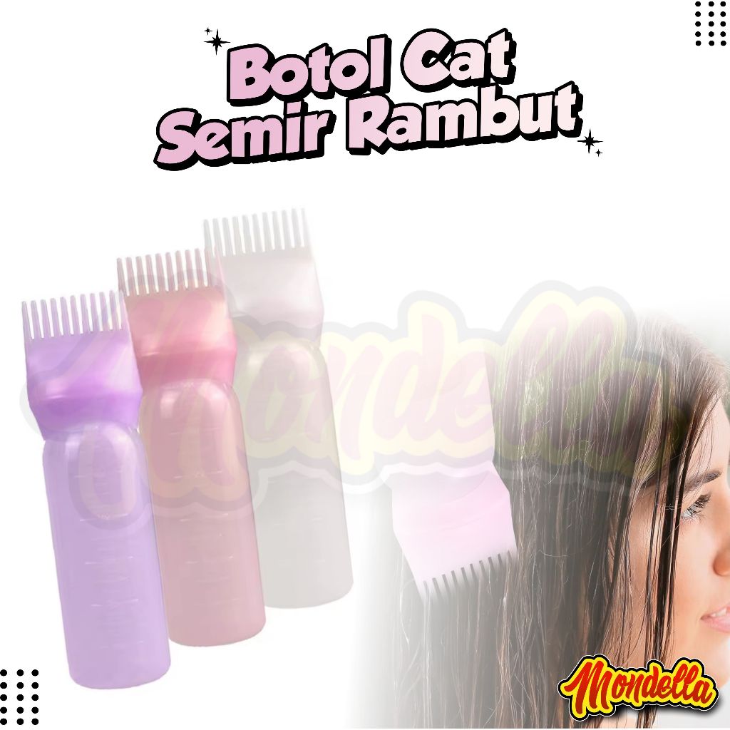 Jual Botol Cat Semir Rambut Aplikator Ujung Sisir Untuk Salon Barber ...