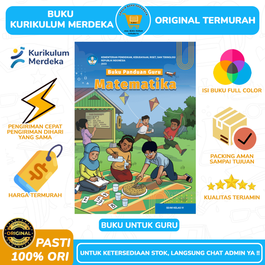 Jual Buku Panduan Guru Matematika Kelas 4 SD - Buku Paket Kumer ...