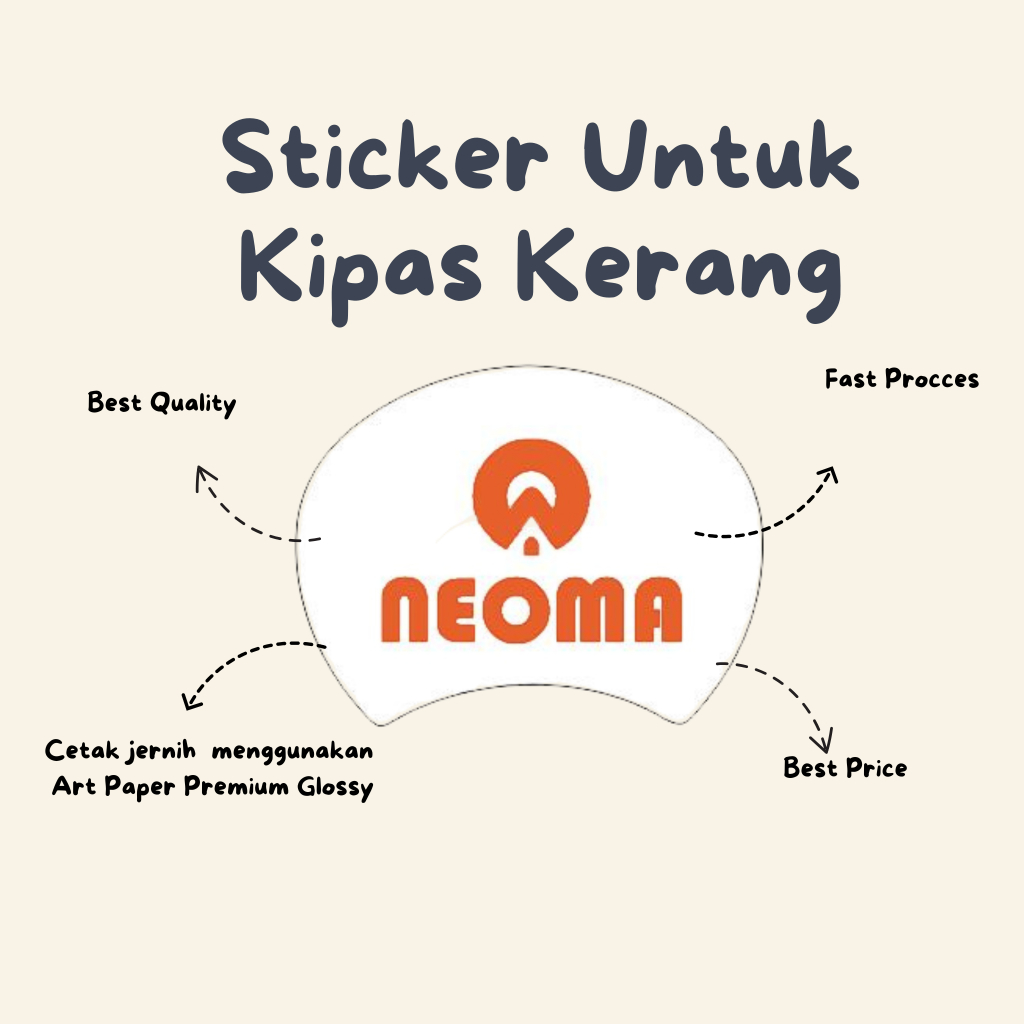 Jual Stiker Untuk Kipas Kerang Custom Hanya Stiker Saja 1 Set Depan ...