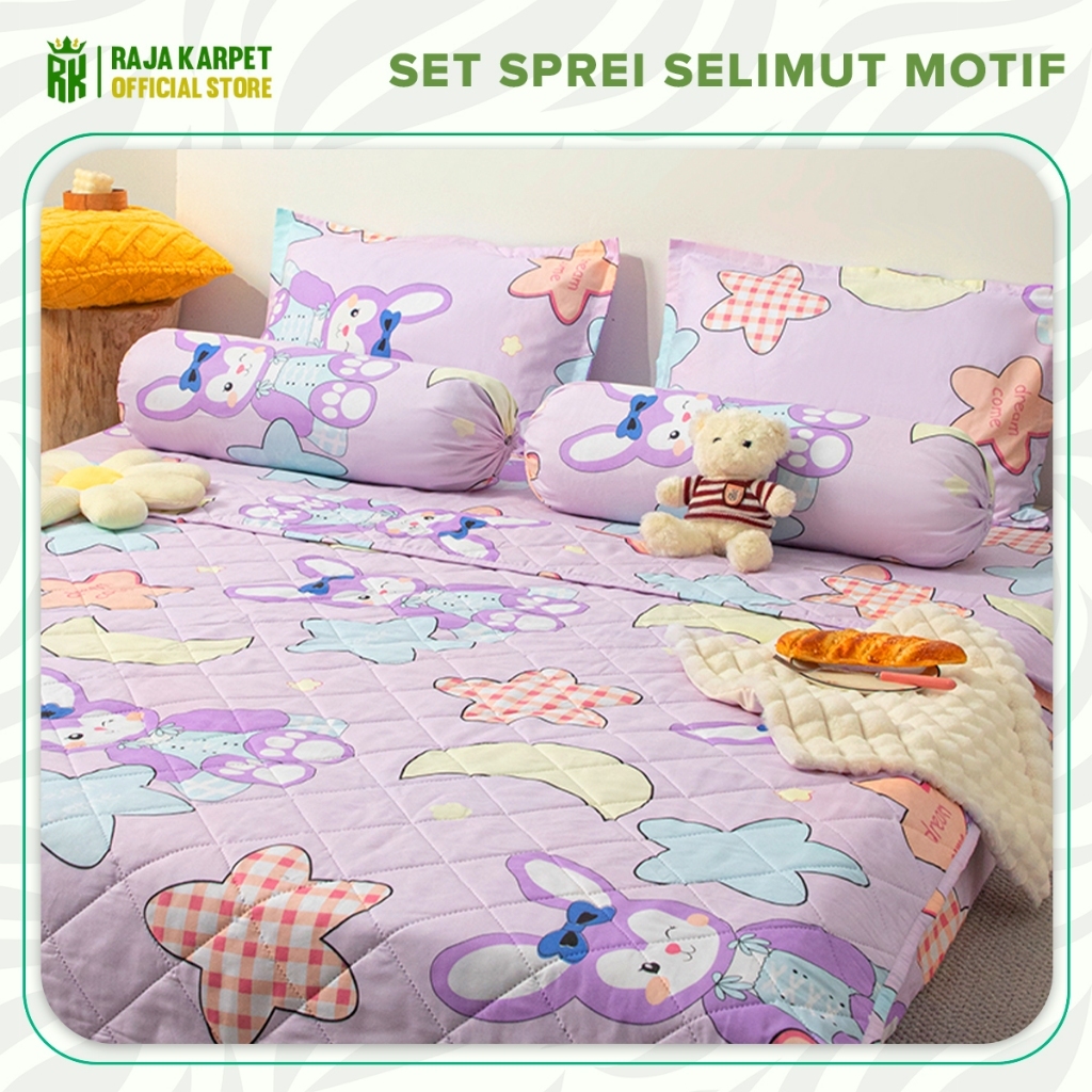 Jual RAJA KARPET - Set Bedcover Sprei Sarung Bantal dan Guling / Bed ...