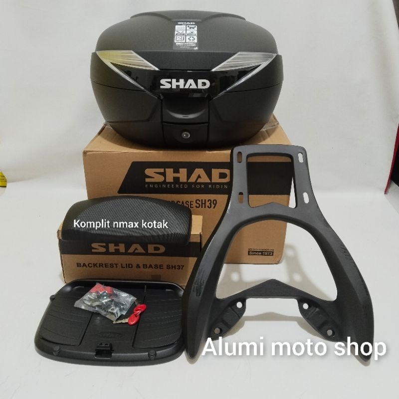 Jual paketan box shad 39 + sandaran + breket box kotak yamaha nmax new ...