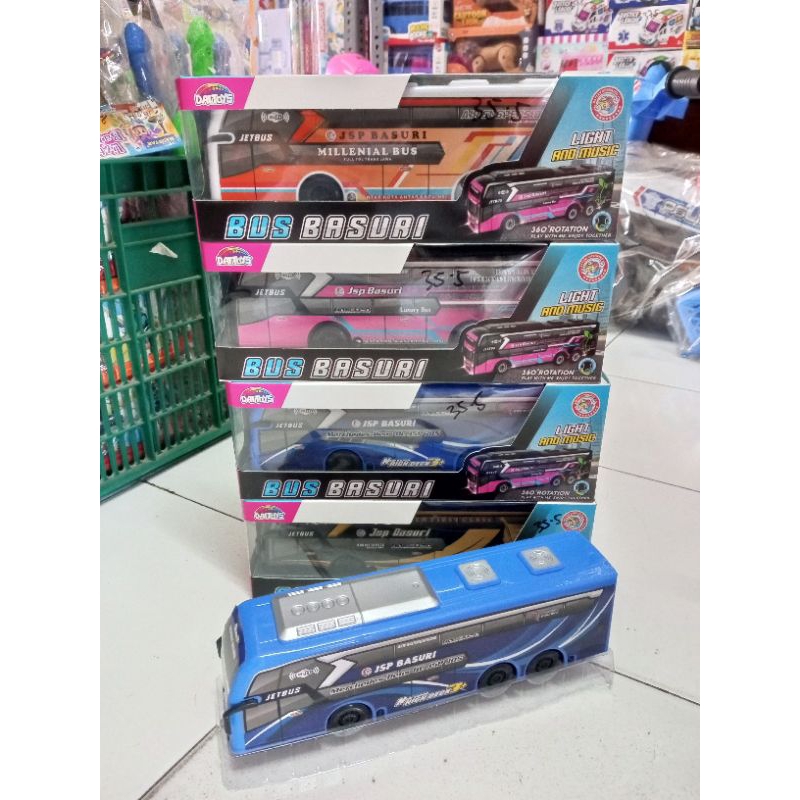 Jual Mainan Anak Bus Basuri Telolet Baterai Box DM25 | Shopee Indonesia