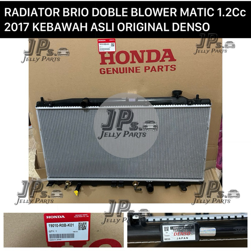 Jual RADIATOR ASSY HONDA BRIO MATIC 1.2 CC DOBLE BLOWER ASLI ORIGINAL ...