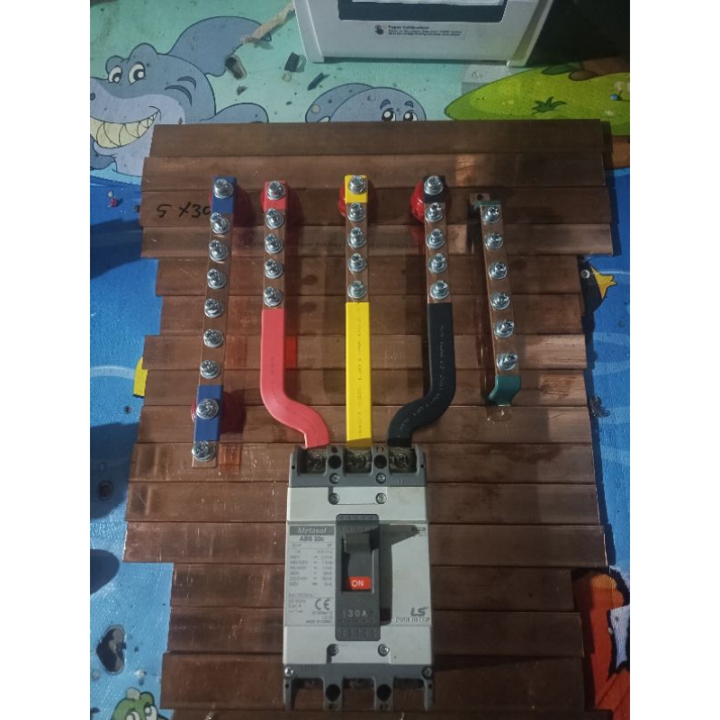 Jual BUSBAR 3×15 RSTN + GROUND PANJANG 20 CM UNTUK MCCB 30A/100A ...