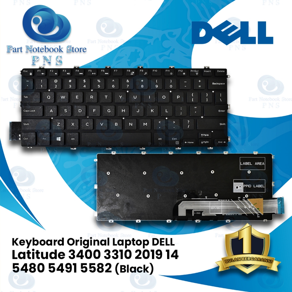 Jual Keyboard Original Laptop For 3400 3310 2019 14 5480 5490 Black ...