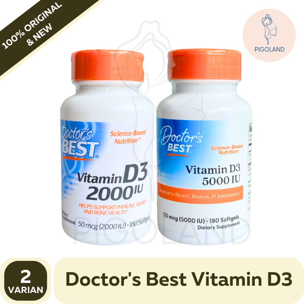 Vitamine D3 5000 IU Doctor's Best - 180 Capsules - Neuf Sous Emballage D'origine