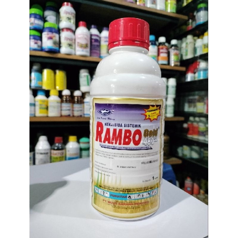 Jual Herbisida Rambo gold 480SL 1 Liter kemasan baru | Shopee Indonesia