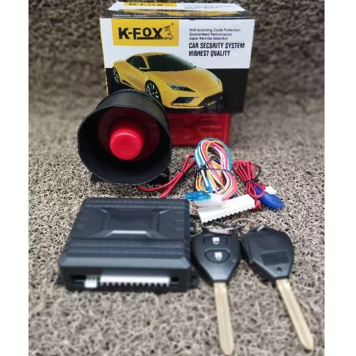 Jual Alarm Mobil Kunci K-FOX Model 2 Tombol Car Security System Highest ...