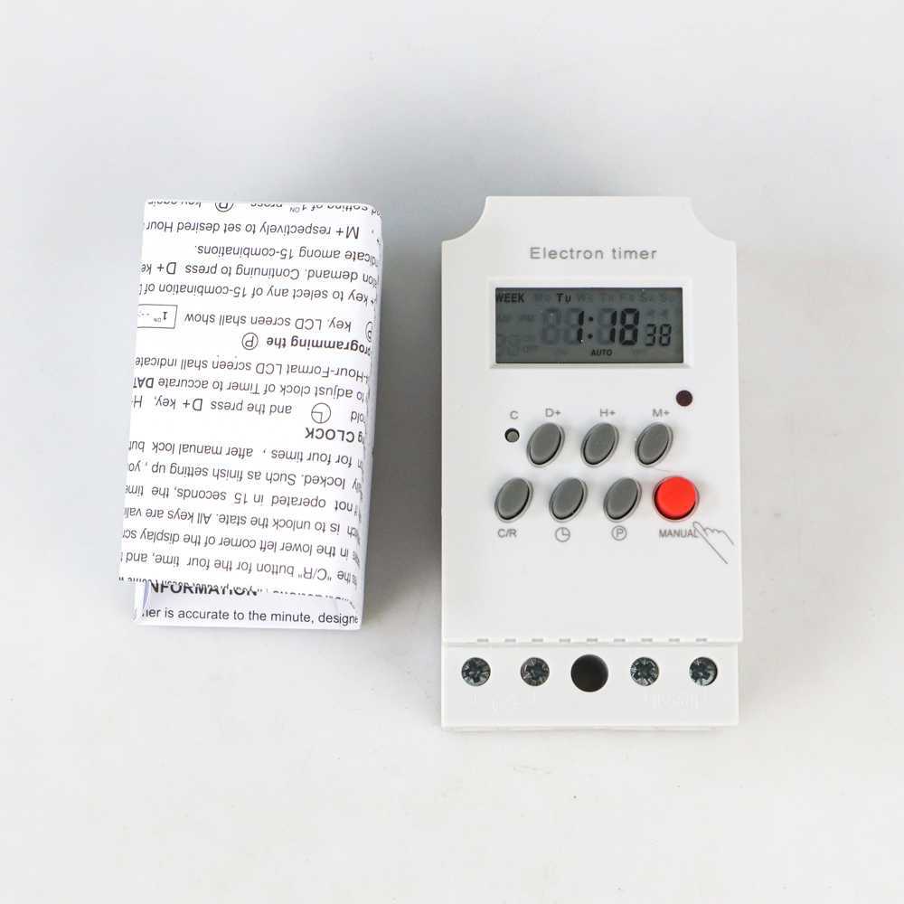Jual Programmable Digital Timer listrik Switch Relay 28 Program 220V ...