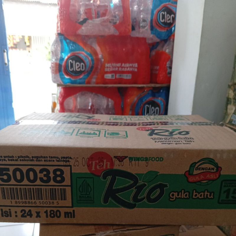 Jual Teh Rio cup gula batu 24 x 180 ml | Shopee Indonesia