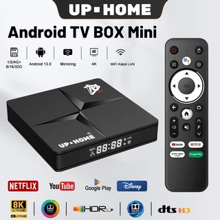 UPHOME Android Tv Box Mini 4K-HD Ultra  Android 13 Ram 1/2/4GB Rom 8/16/32GB WIFI 2.4G/5G Bluetooth Smart Tv Box Unlock FULL CHANNEL TV & Film & APP (Netflix / Disney / SKY TV)