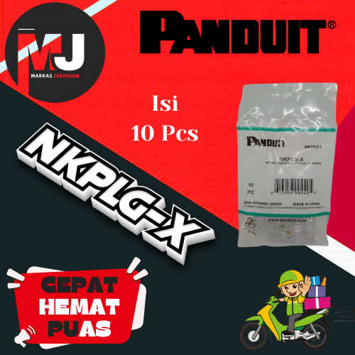 Jual Panduit NKPLG-X Netkey Modular Plug RJ45 NKPLG-X warna transparan ...