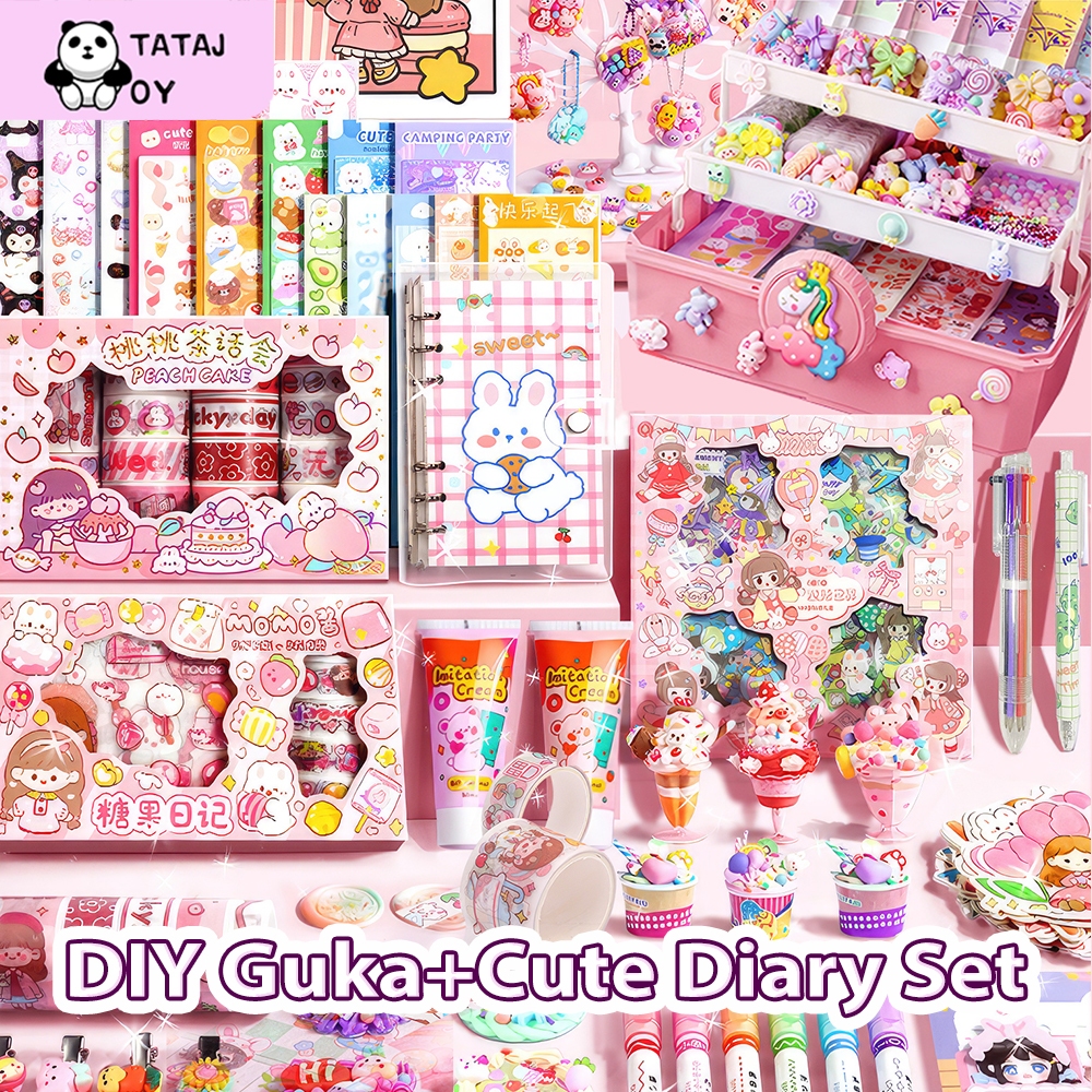 Jual Tatajoy 2-in-1 Journal kit DIY Sticker Book Cute Stiker Buku ...