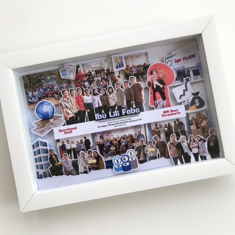 Jual SCRAPFRAME 3D hadiah custom untuk farewell, birthday, anniversary ...