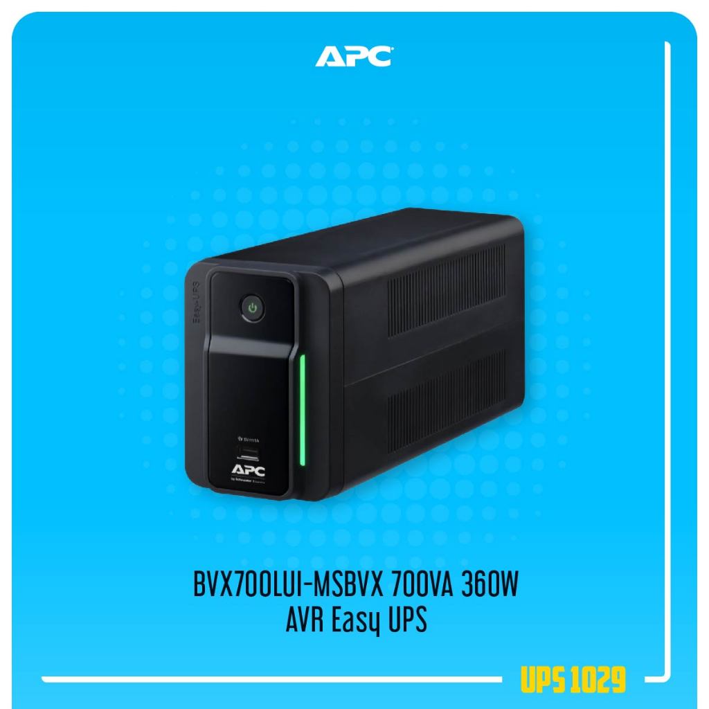 Jual APC BVX700LUI-MSBVX 700VA 360W AVR Universal Sockets Easy UPS ...