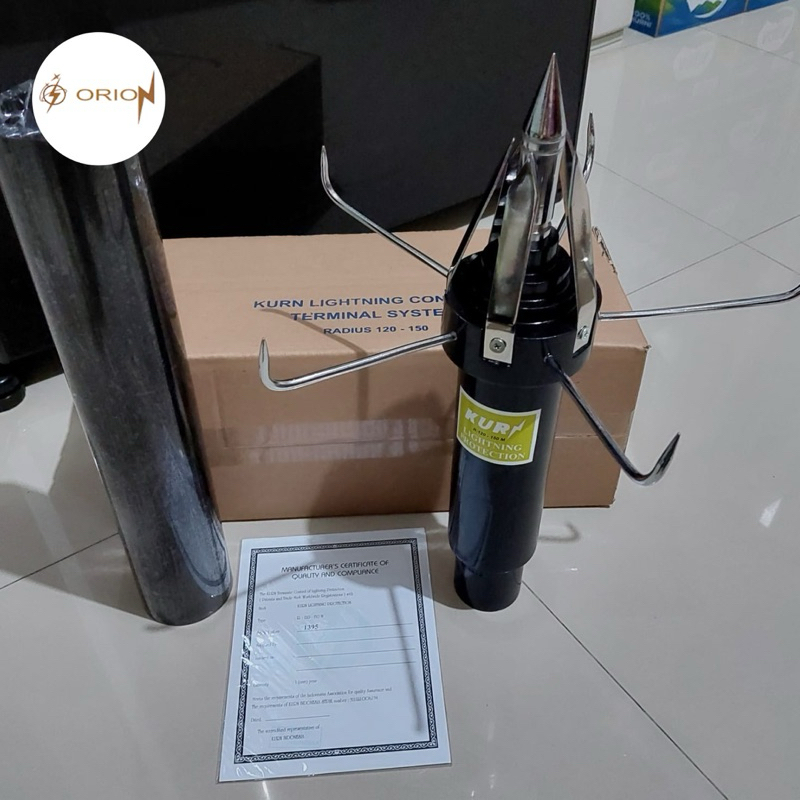 Jual Penangkal Petir Kurn, Warna Hitam, Type R150 | Shopee Indonesia