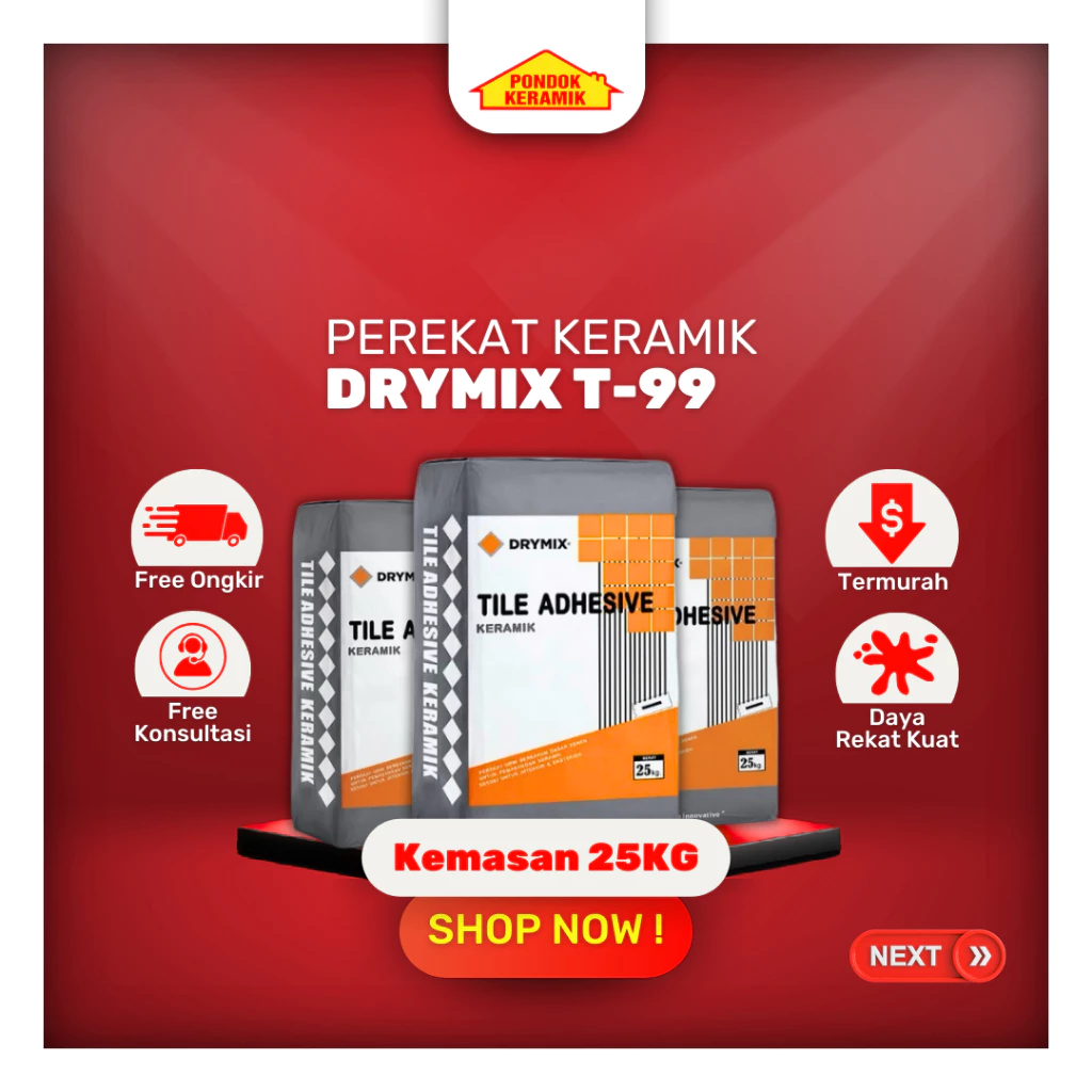 Semen Drxmix T  99 Tile Adhesive Semen Instan Perakat Keramik Sak 25 kg