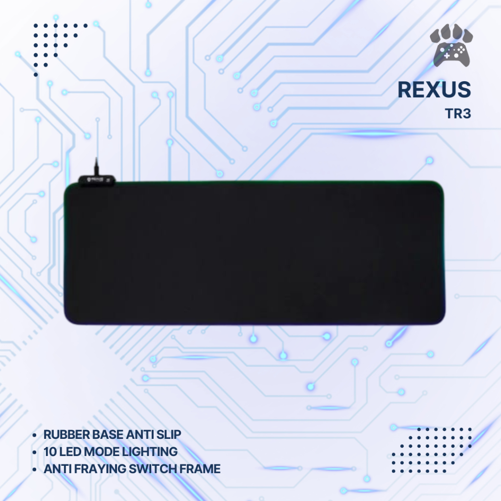 Jual Rexus Kvlar TR3 Mousepad Gaming RGB Speed XL - Rexus TR3 | Shopee ...