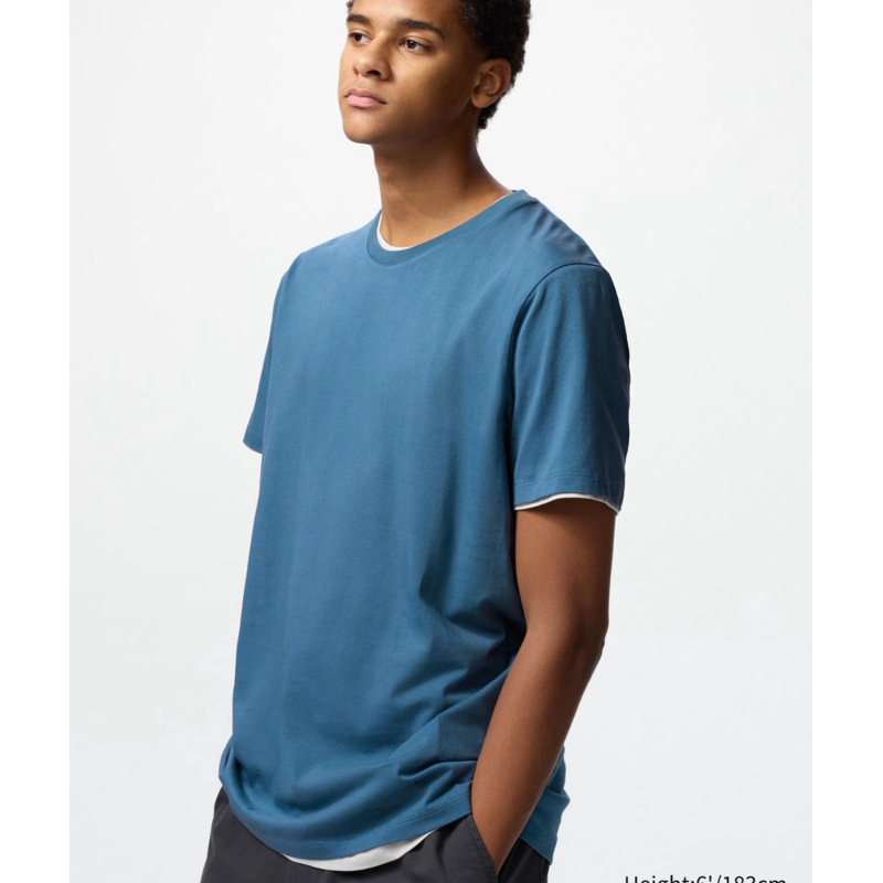 kaos t-shirt supima cotton katun uniqlo cowok sale