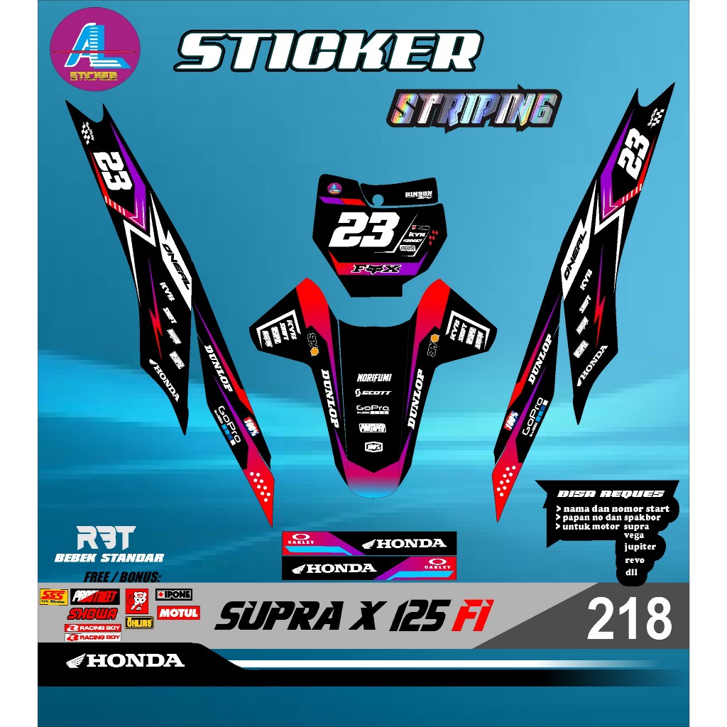 Jual Sticker RBT SUPRA X 125 FI SEMI FULL BODY MOTOR RBT BEBEK MODIF ...