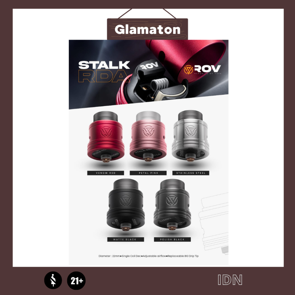 Jual NEW RDA STALK 24MM SINGLE COIL BY ROV AUTHENTIC NEW EDITION RDA ...