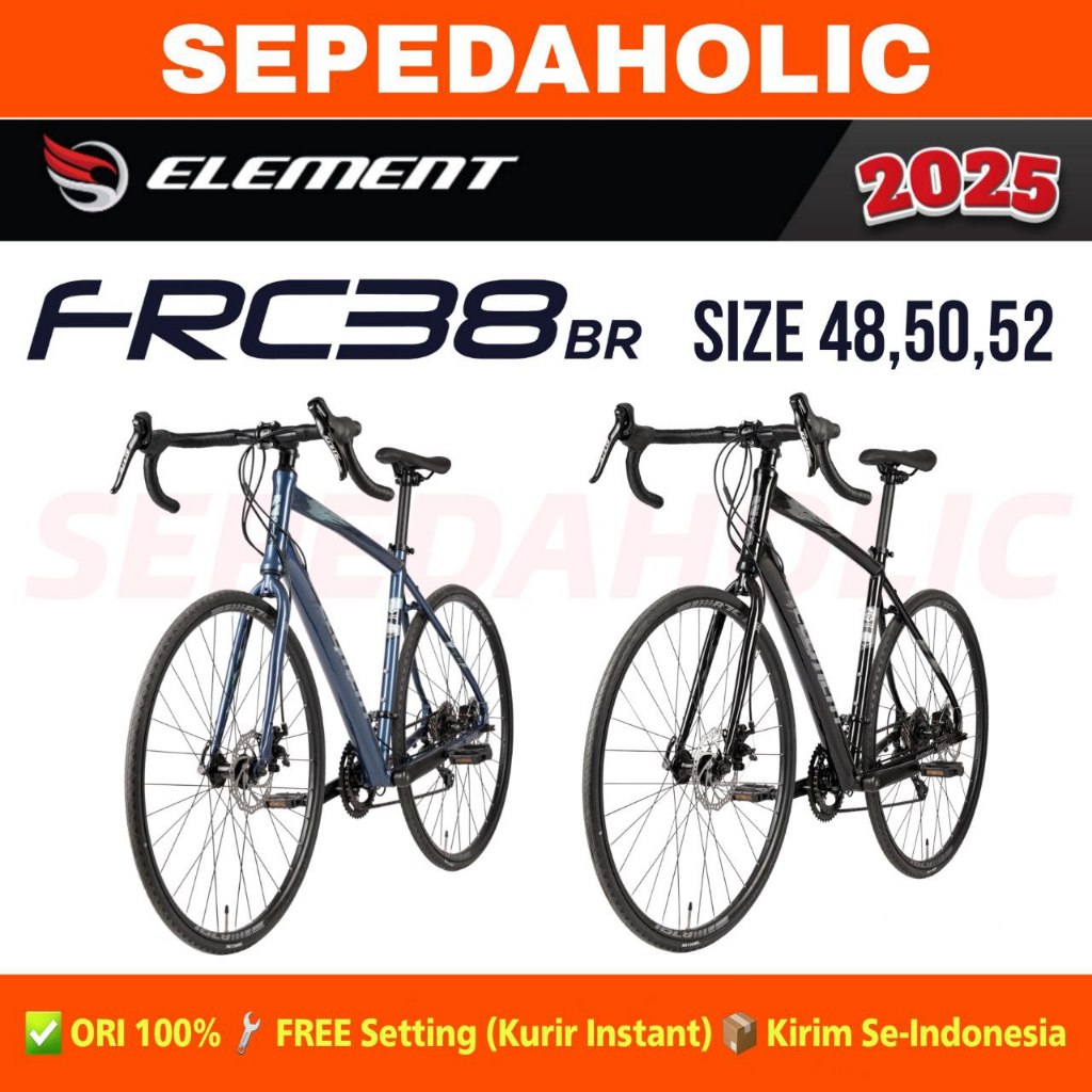 Jual Sepeda Roadbike ELEMENT FRC 38 BR NEW 2025 Ukuran 700C Alloy Balap ...