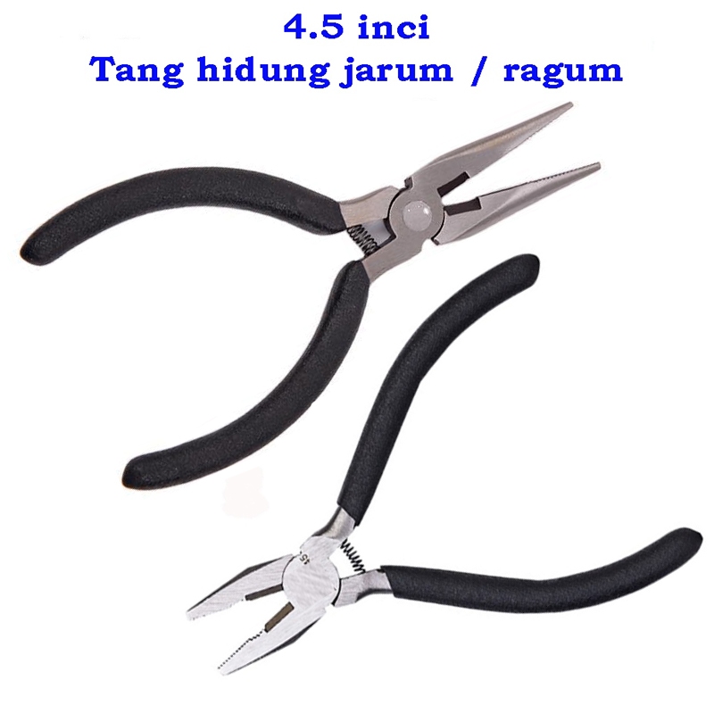 Jual 4.5 inci Tang hidung jarum tang ragum, tang baja potong elektronik ...