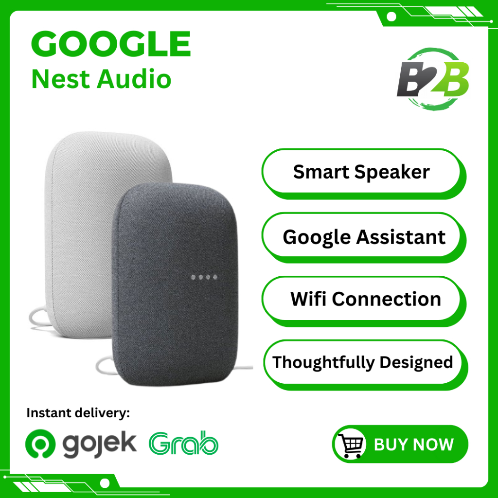 Jual Google Nest Audio Smart Speaker Wifi with Google Assistant ... - Google Smart Speaker Wi-Fi Setup Vibro