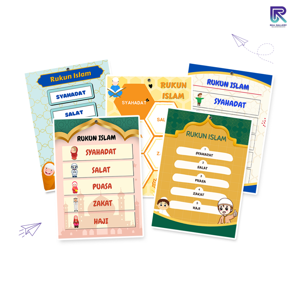 Jual RHA GALLERY Poster Edukasi Rukun Islam Pajangan Sekolah Edukasi ...