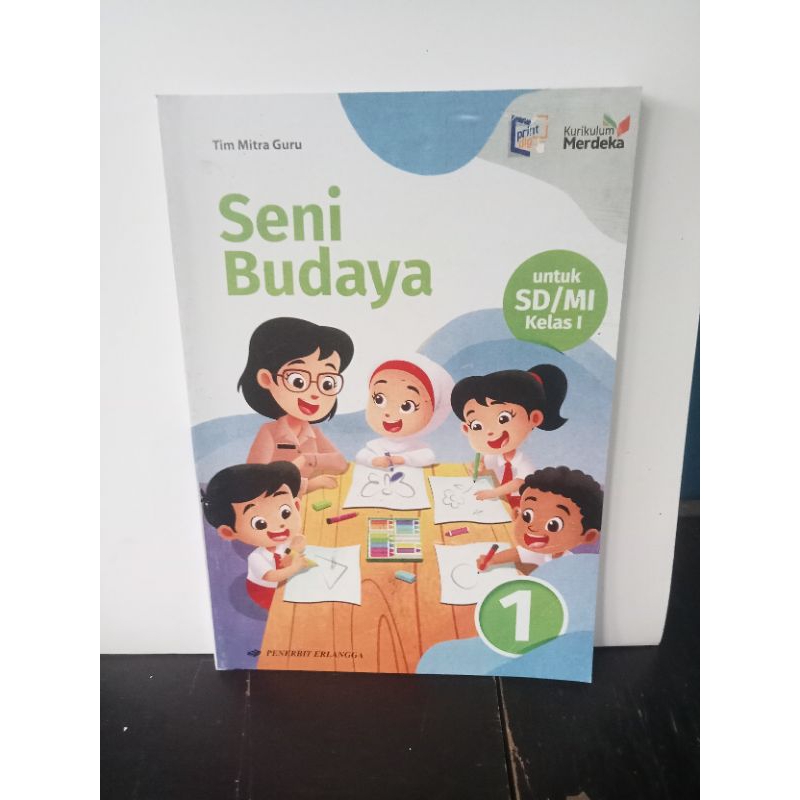 Jual buku seni budaya kelas 1 SD Erlangga kurikulum merdeka | Shopee ...