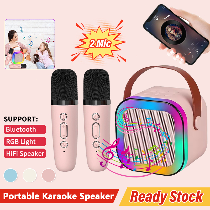 Jual RJ1 [COD] Bluetooth Mini Speaker Wireless Karaoke With MIC 3D ...