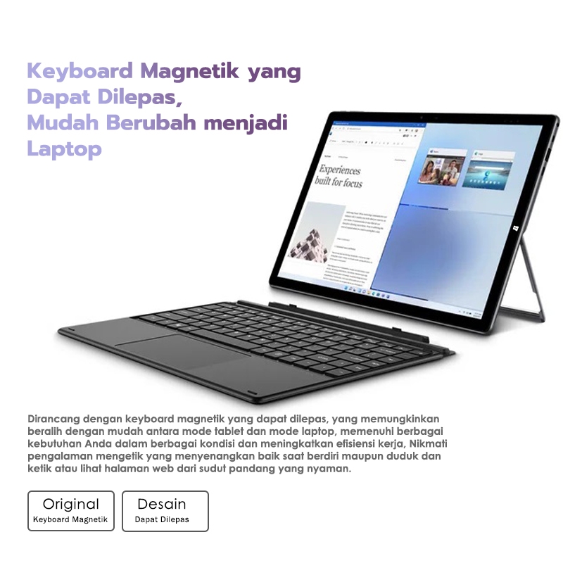 Jual NEXTFUN Laptop 2 in 1 Tablet iwork 12GB 1TB Windows 11 layar ...