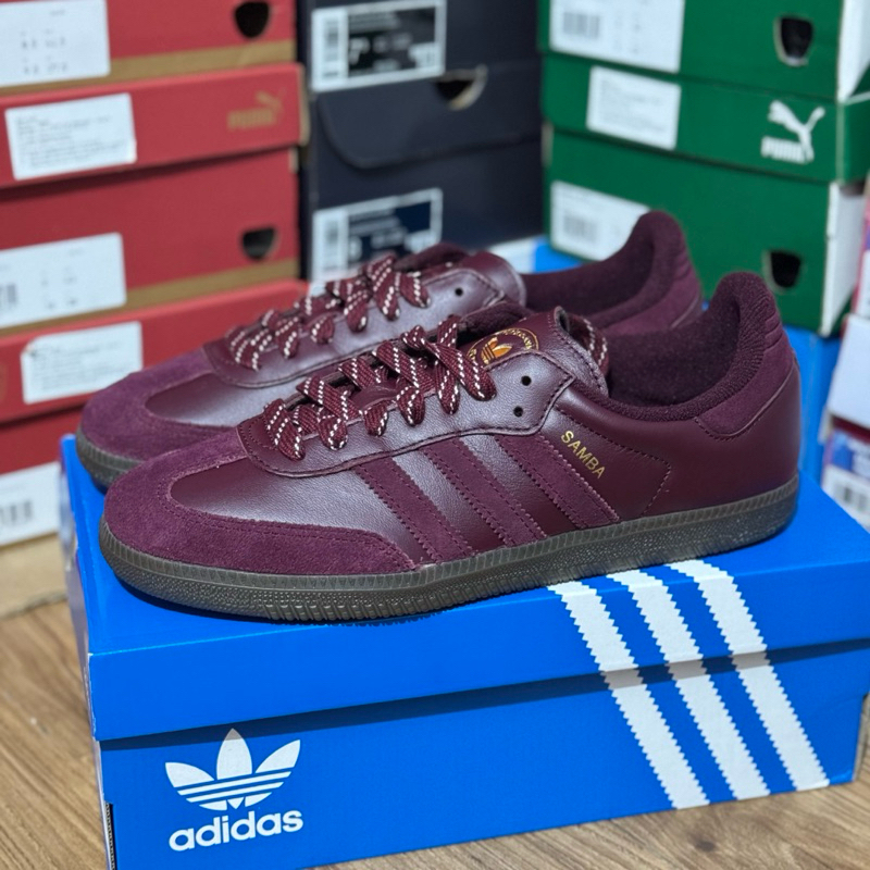 Jual Adidas Samba OG SUMATRA Maroon JR9445 | Shopee Indonesia