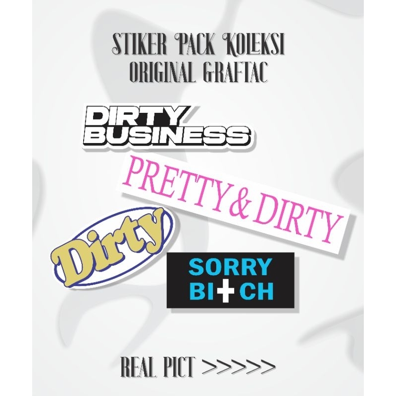 Jual (BISA COD) STIKER DIRTY BUSINESS ORIGINAL GRAFTAC PACK | Shopee ...