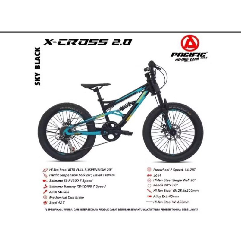 Jual Sepeda Pacific 20 Inch MTB X-CROSS 2.0 | Shopee Indonesia