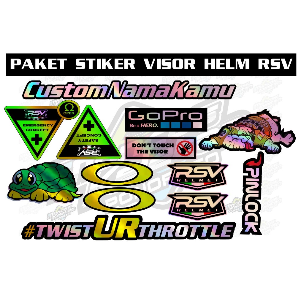 Jual STIKER VISOR HELM UNTUK KACA HELM CUTTING HOLOGRAM DAN VINYL ...