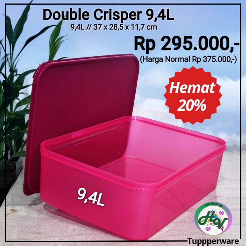 Jual Tupperware Double Crisper 9,4L | Shopee Indonesia