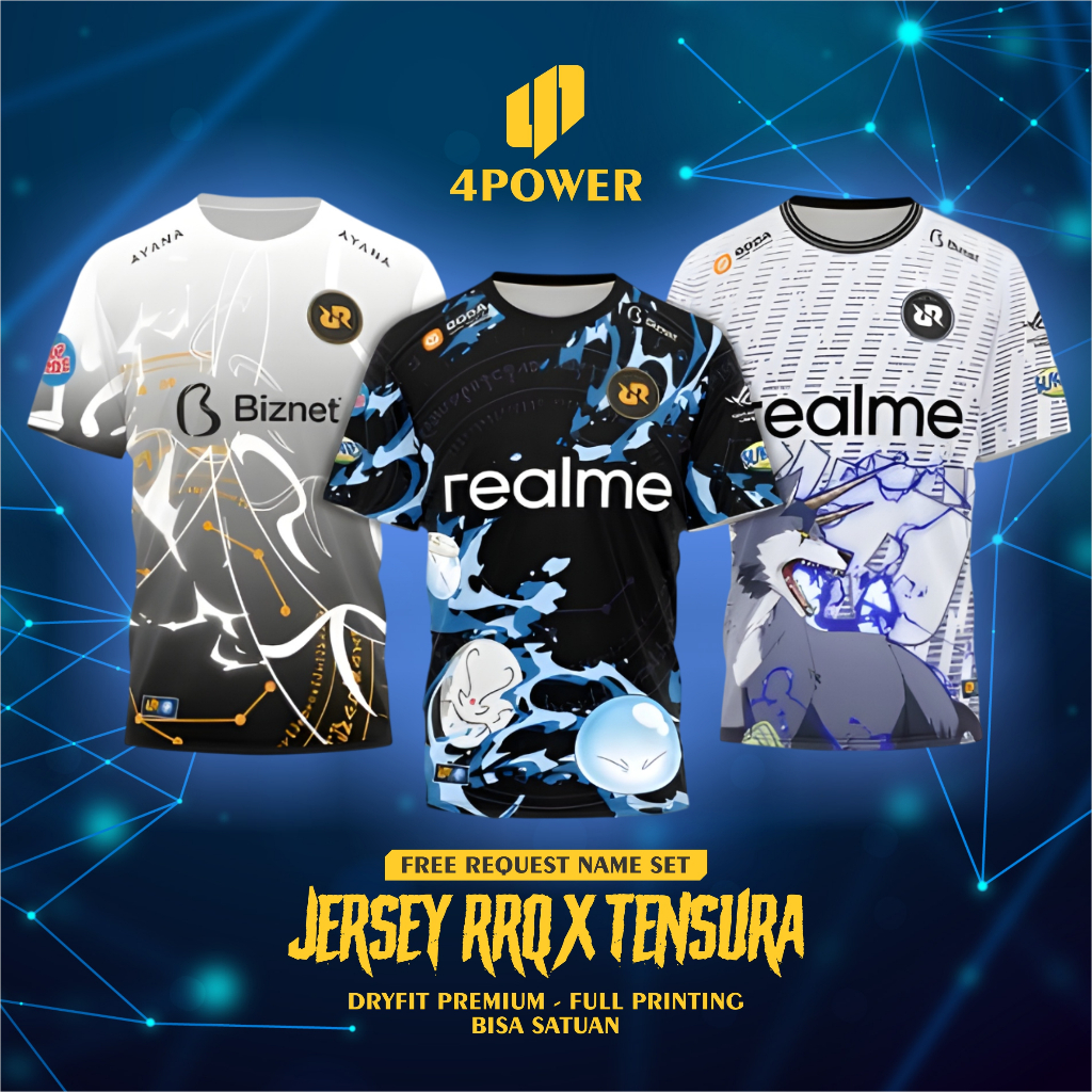 Jual jersey kaos baju tshirt REX REGIUM QEON RRQ X Tensura 2025 NEW ...