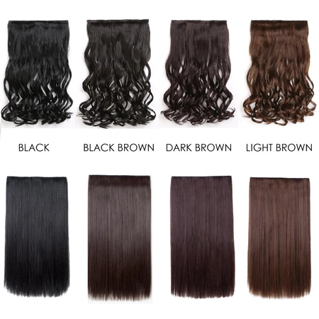 Jual Sadansir Wig Lima Klip Rambut Lurus Panjang Potongan Wig Satu ...