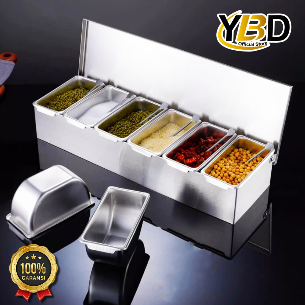 Jual Seasoning Box Kotak Bumbu Stainless / Tempat Bumbu Serbaguna SEKAT ...