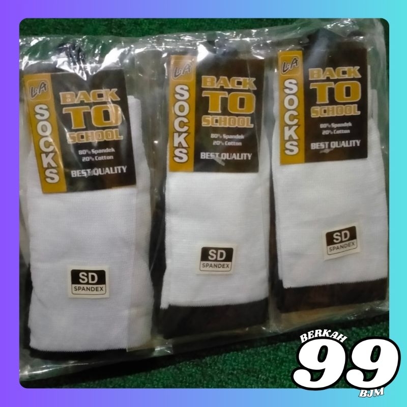Jual Kaos Kaki Sekolah Hitam Putih / Kaos Putih Telapak Hitam | Shopee