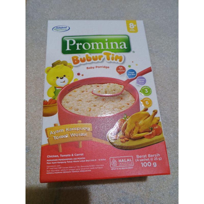 Jual Promina box bubur tim ayam kampung tomat wortel 100gr exp 08/2026 ...