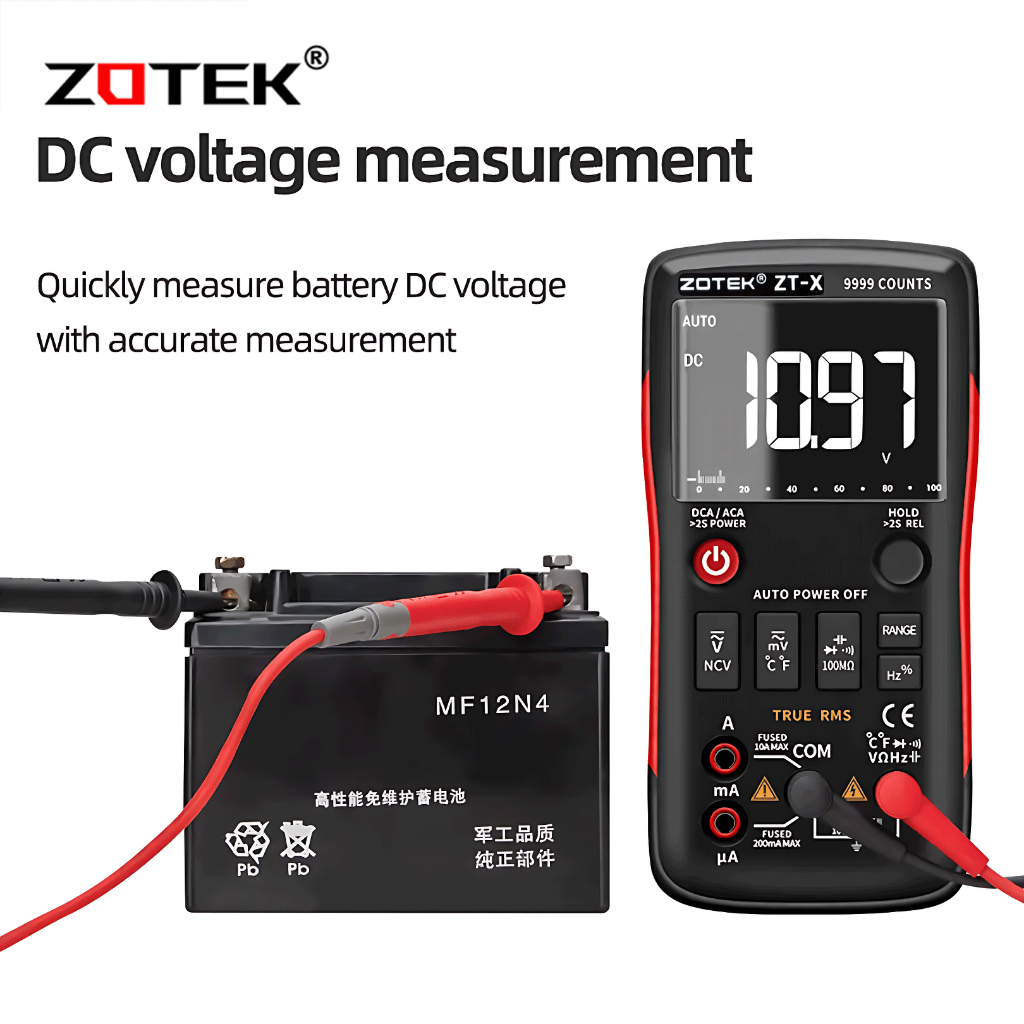 Jual Zotek ZT-X Digital Multimeter Auto True Range RMS AC / DC Volt Amp ...